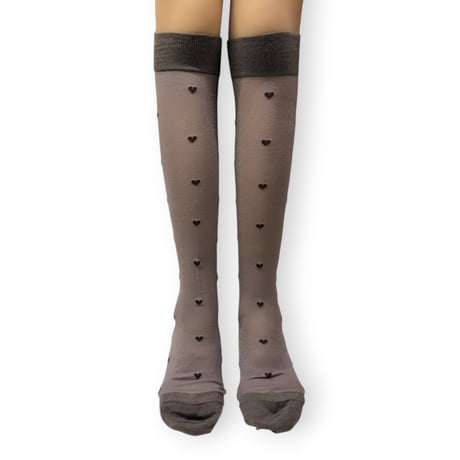 Heart dot sheer kh socks/babaco