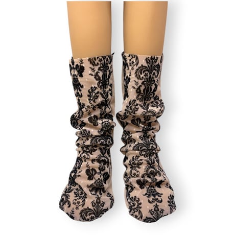 PATTERN FLOCKY DOT TULLE SOCKS/FAKUI