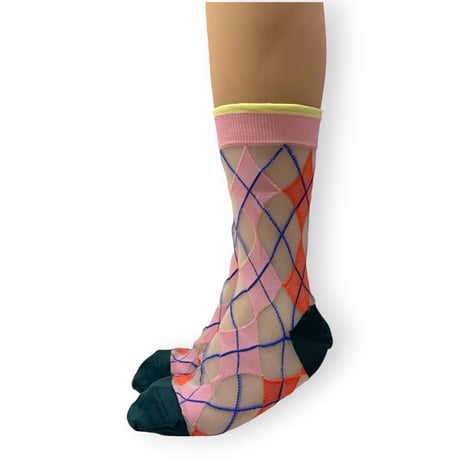 ARGYLE PATTERN SOCKS/TRICOTÉ