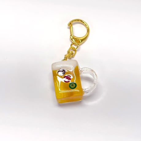 【一点もの】ビールジョッキ牌キーホルダー｜一条いろは・神風製作所
