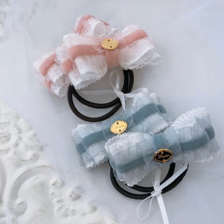 velvet frill twin ribbon 🎀