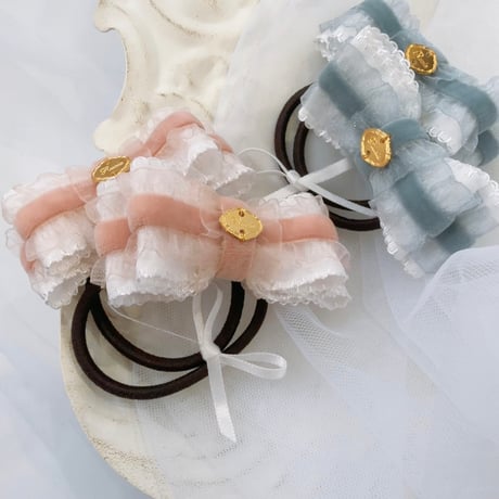 velvet frill twin ribbon 🎀