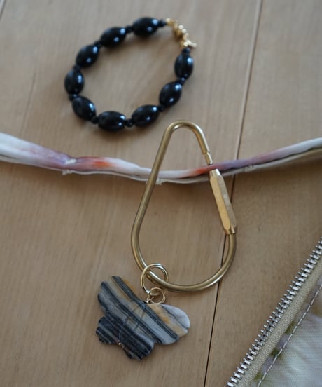 【 charm only 】butterfly gem stone