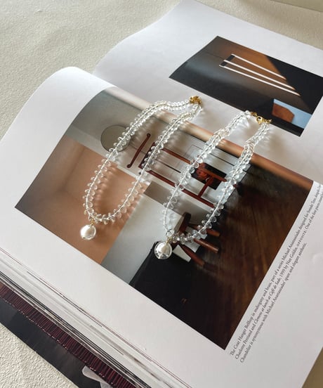 clear glas necklace