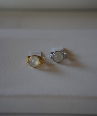 milky white ring stainless