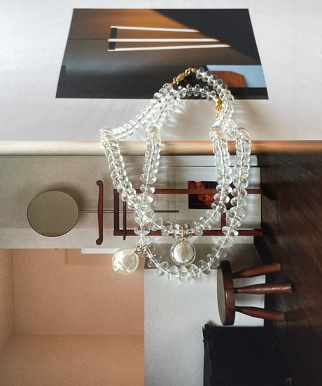 clear glas necklace