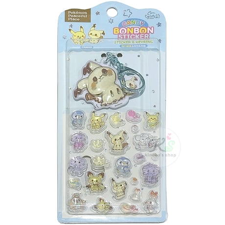 海外ポケモングッズ Olympus × ポケピース キャンディボンボン ステッカー＆キーリング【ミミッキュ】