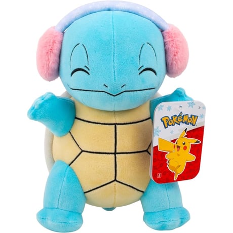 海外ポケモングッズ Jazwares クリスマスぬいぐるみ 【ゼニガメ／8インチ・約20cm】