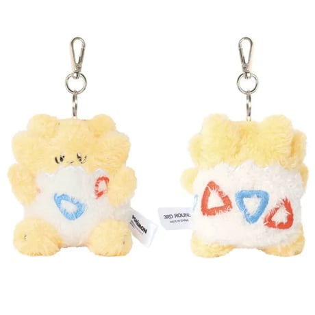 海外ポケモングッズ ポケモン × 3RD ROUND 韓国限定 ぺたんこぬいぐるみ 【トゲピー・メタモン・コイキング・ヤドン】