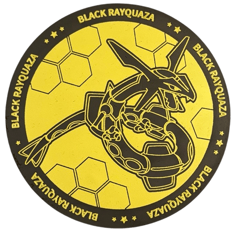 中国限定 黒いレックウザ 記念コイン（専用ケース付き）【直径約8cm】
