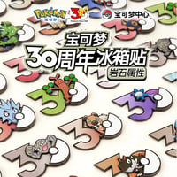 ポケモン 中国ポケモングッズ ポケモン30周年 岩タイプ マグネット ①