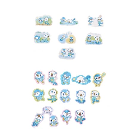 ポケモン 中国ポケモンセンター 水波相伴シリーズ ステッカーセット 【ポッチャマ＆ミジュマル】 / Piplup & Oshawott Sticker Set