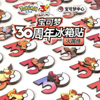 ポケモン 中国ポケモングッズ ポケモン30周年 炎タイプ マグネット ②