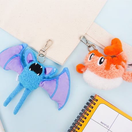 海外ポケモングッズ ポケモン × 3RD ROUND 韓国限定 ぺたんこぬいぐるみ 【ズバット・トランセル・ニャース・シャリタツ】