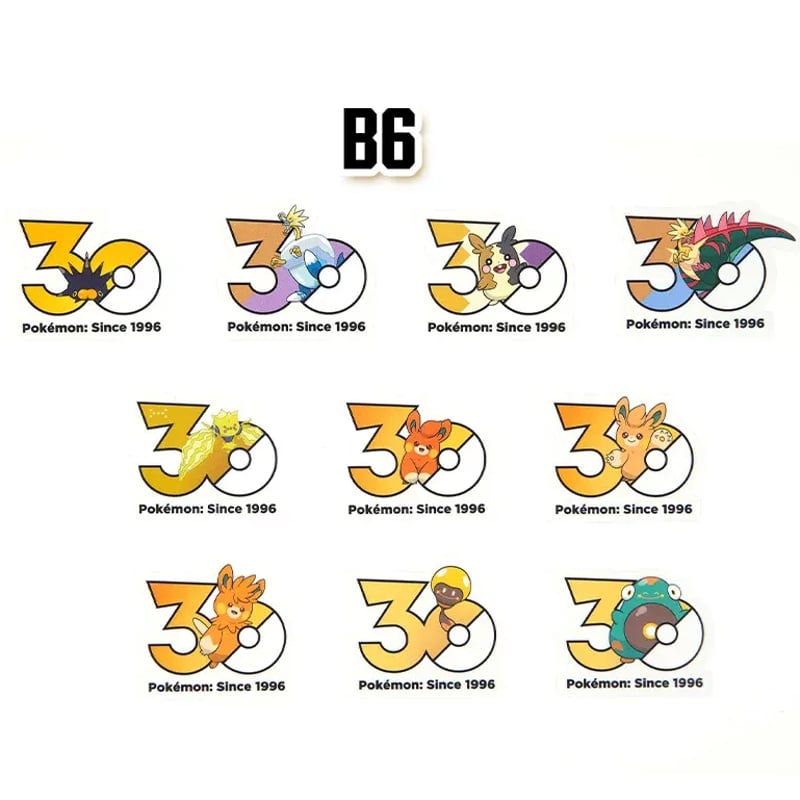 10枚セット】中国ポケモンセンターグッズ ポケモン30周年記念ロゴ