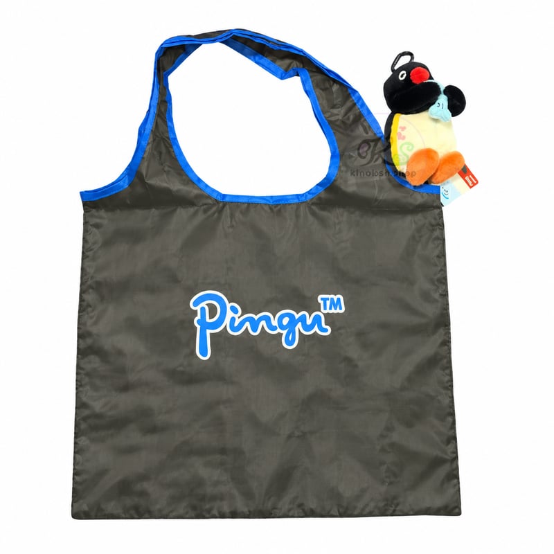 韓国 PINGU Fish Pouch Shopping Bag ピングー エコバッグ付きぬい