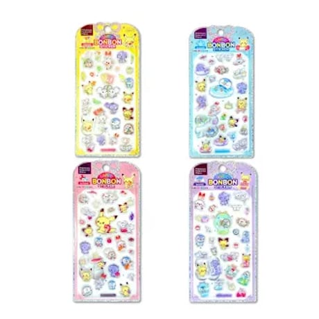 海外ポケモングッズ ポケモン × Oiympus 韓国限定 ポケピース キラキララメ入りCANDY BONBON STICKER