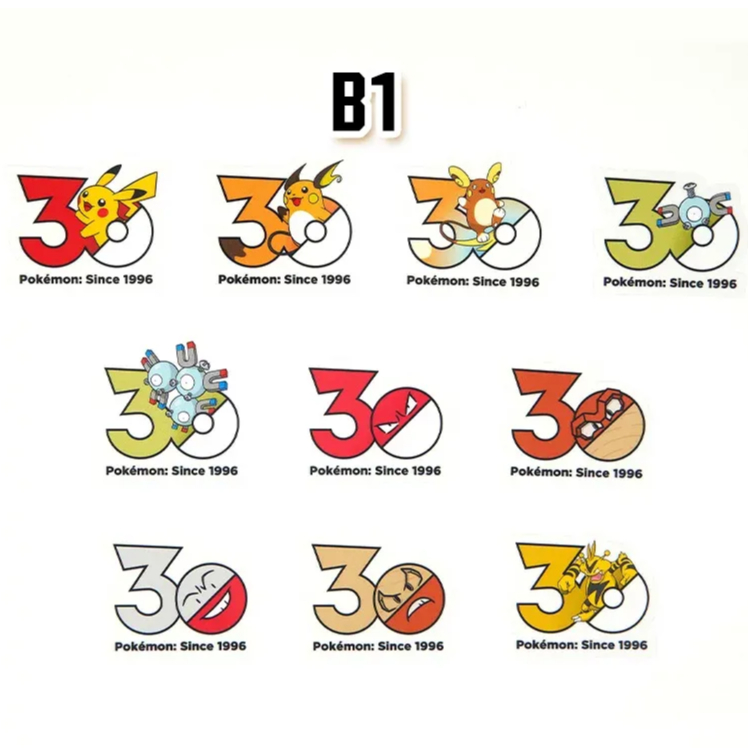 10枚セット】中国ポケモンセンターグッズ ポケモン30周年記念ロゴ