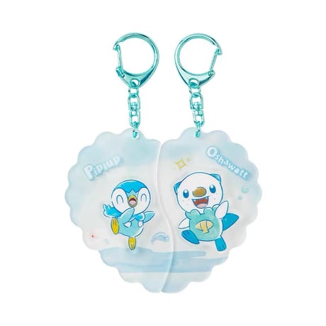 ポケモン 中国ポケモンセンター 水波相伴シリーズ ペアアクリルキーホルダー 【ポッチャマ＆ミジュマル】 / Piplup & Oshawott Acrylic Keychain Pair
