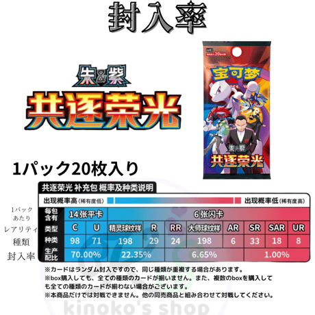 【箱潰れの場合がございます】 中国簡体版 ポケモンカード 共逐荣光 1BOX (1パック20枚入り6パック入り)【ミュウツーex】
