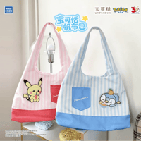 【中国限定】 ポケモン ポケピース 大容量キャンバスショルダーバッグ ピカチュウ / ポッチャマ