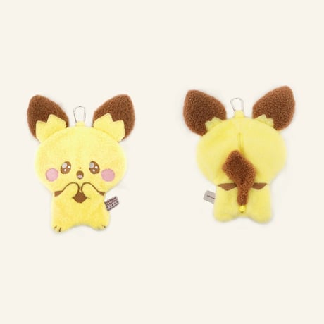 海外ポケモングッズ ポケモン × NOORI PLUS 韓国 ポケピース カラビナ付きぬいぐるみポーチ【全5種類／約17〜24cm】