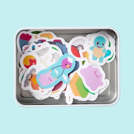 ポケモン 韓国限定 「ぽこ あ ポケモン」×MUSINSA Pokémon Pokopia 【フレークシールセット② ピカチュウ＆ピカチュウ（うすいろ）】