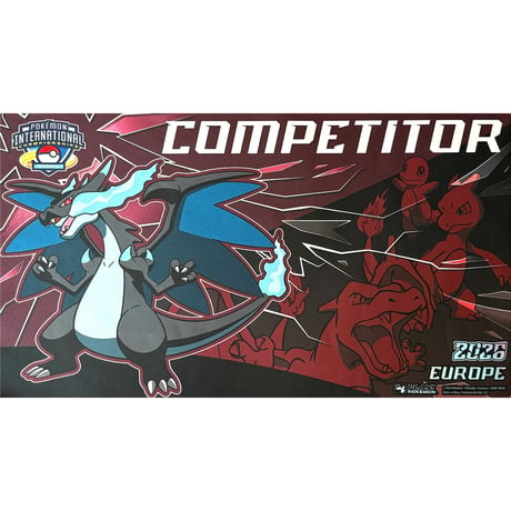 ポケモンカード 2026 Europe International Championships 選手用プレイマット 【メガリザードンX・リザードン・リザード・ヒトカゲ】