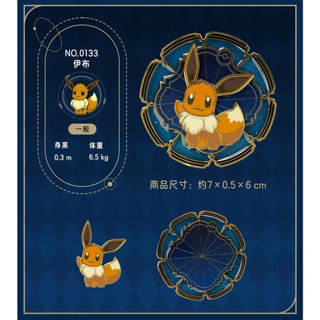 ポケモン 中国ポケモンセンター イーブイ星空シリーズ マグネット 全9種コンプリートセットBOX