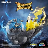 【外箱潰れの場合がございます】 海外ポケモングッズ Pokémon × HOLLYBOX 「極限対決」ジオラマフィギュア 【ピカチュウVSルカリオ】