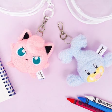 海外ポケモングッズ ポケモン × 3RD ROUND 韓国限定 ぺたんこぬいぐるみ 【プリン・アーボ・コイル・パウワウ・ピッピ】