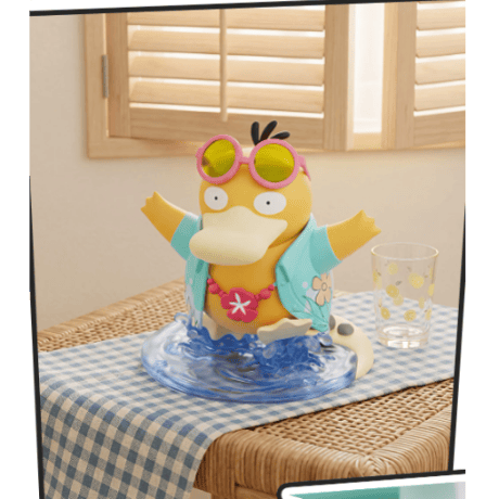 【外箱潰れの場合がございます】 海外ポケモングッズ Pokémon × HOLLYBOX ポケモンユナイト ホロウェアフィギュア 【ビーチスタイルコダック】