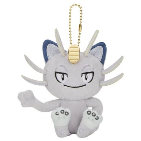 ポケモン 中国ポケモンセンター 金碧黒黄シリーズ ボールチェーン付きぬいぐるみ 【アローラニャース】