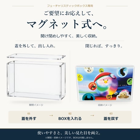 【受注生産】 UVカットアクリル製ボックスローダー マグネット蓋タイプ 【30th CELEBRATION FUTURISTIC BOX】