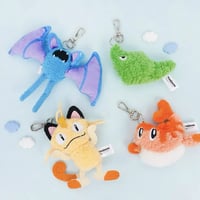 海外ポケモングッズ ポケモン × 3RD ROUND 韓国限定 ぺたんこぬいぐるみ 【ズバット・トランセル・ニャース・シャリタツ】