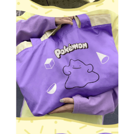 海外ポケモングッズ Pokémon × HOLLYBOX トートバッグ 【メタモン(紫)】
