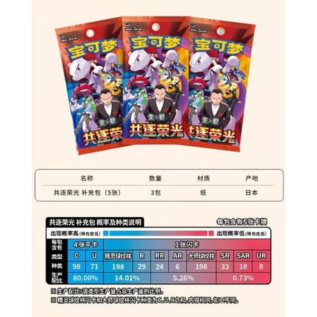 【外装破れの場合がございます】 中国簡体版 ポケモンカード 共逐荣光コインセット