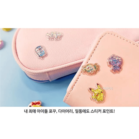 海外ポケモングッズ ポケモン × Oiympus 韓国限定 ポケピース キラキララメ入りCANDY BONBON STICKER