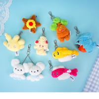 海外ポケモングッズ ポケモン × 3RD ROUND 韓国限定 ぺたんこぬいぐるみ 【ヒトデマン・ウソハチ・フカマル・マホミル・マホイップ・ワッカネズミ・シャリタツ】