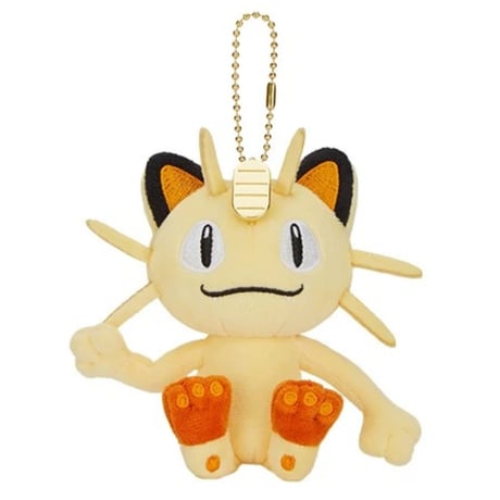 ポケモン 中国ポケモンセンター 金碧黒黄シリーズ ボールチェーン付きぬいぐるみ 【ニャース】