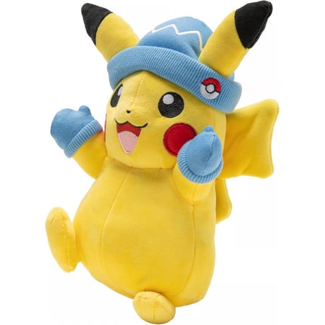 海外ポケモングッズ Jazwares クリスマスぬいぐるみ 【ピカチュウ／8インチ・約20cm】