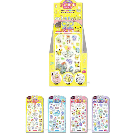 海外ポケモングッズ ポケモン × Oiympus 韓国限定 ポケピース キラキララメ入りCANDY BONBON STICKER