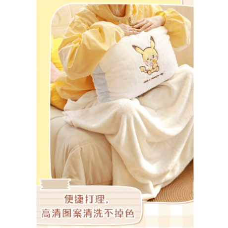 【中国限定】 ポケモン ポケピース ピカチュウ クッション＆ブランケット 2WAY【HOLLY BOX】