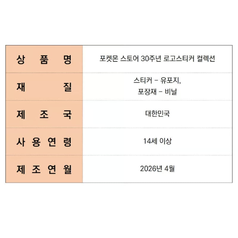韓国 ポケモン30周年 ロゴステッカーコレクション【種類が選べる・単品