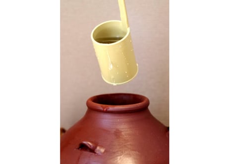 漏れなし塾生用（止水テスト済み）≪レーザー加工付、付属品セット≫耳壺3升甕カメ（縄なし）沖縄の土で作る本場泡盛古酒（お好きなお酒を熟成）も出来る（名入れ、オリジナル彫刻、レーザー加工）