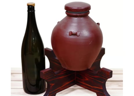 漏れなし塾生用（止水テスト済み）≪蓋なし、付属品なし≫耳壺2升甕カメ（縄なし）沖縄の土で作る本場泡盛古酒（お好きなお酒を熟成）