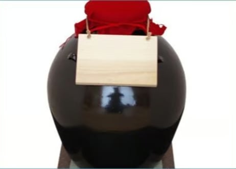 漏れなし塾生用（止水テスト済み）名品黒壺5升耳付甕カメ≪付属品セット≫（縄なし）黒光りした甕かめの存在感！沖縄の土で作る本場泡盛古酒（ウィスキー、焼酎などの蒸留酒を熟成）