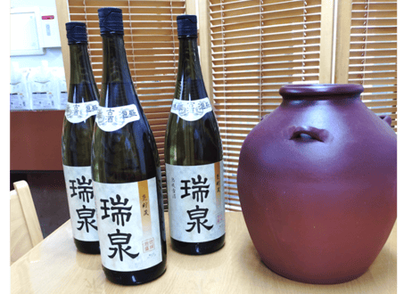 漏れなし塾生用（止水テスト済み）＜人気NO３＞≪セット≫耳壺3升甕カメ（縄なし）沖縄の土で作る本場泡盛古酒（お好きなお酒を熟成）