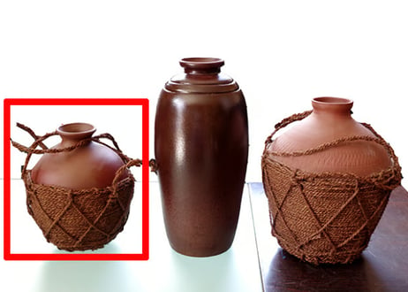 かわいい繩巻0.5升（5合）甕壺！沖縄の土で作る本場泡盛古酒（ウィスキー、焼酎などの蒸留酒を熟成）が出来る