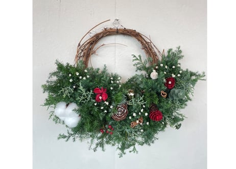 【クリスマスリース　Mハーフ】